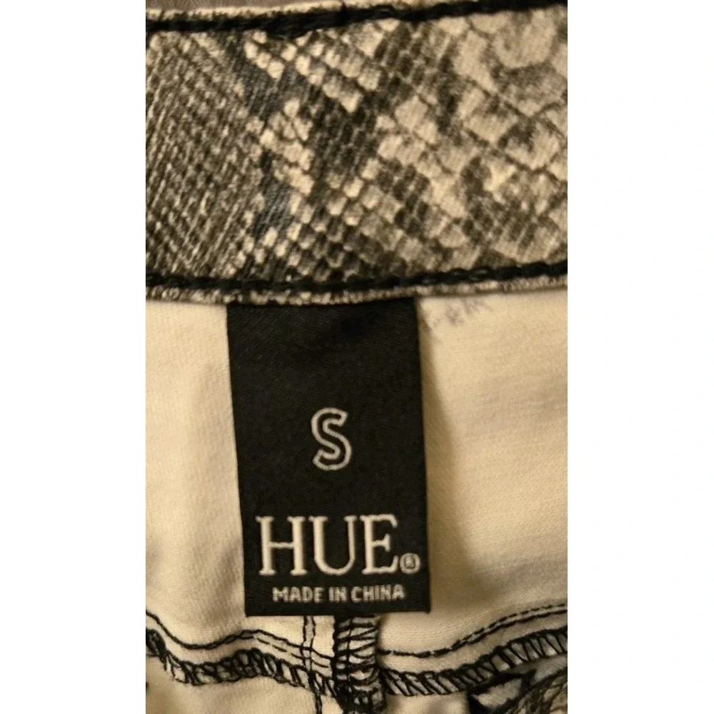 HUE Python Print Denim Leggings Women's Small Snakeskin Ultra Soft Stretch Pants